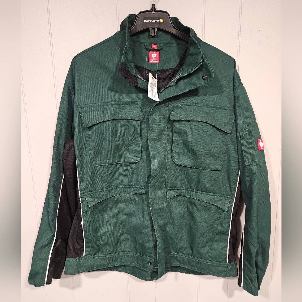 Engelbert Strauss Men's Black Green Military Utility Work Jacket Size XXL NWT
